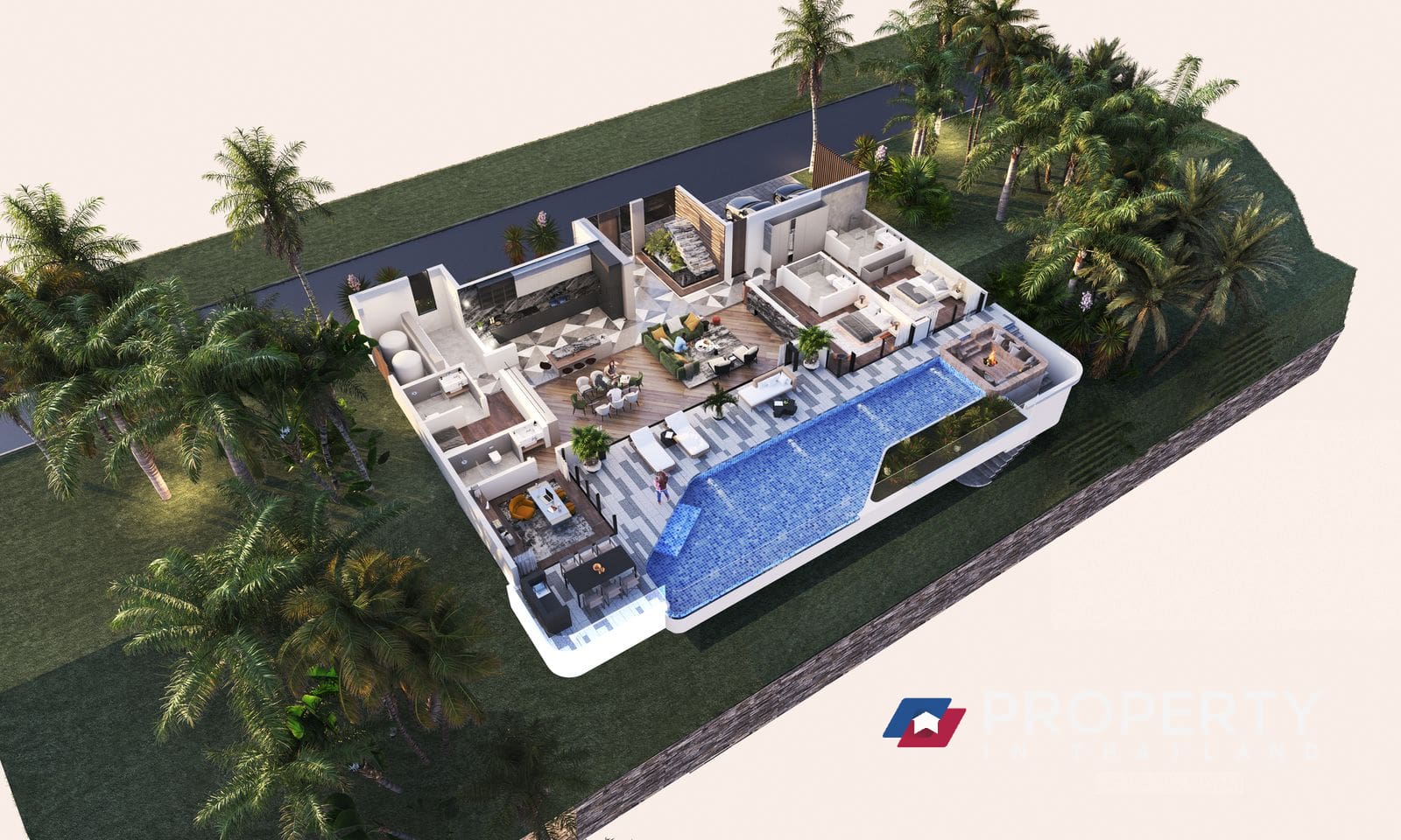 Ayana Luxury Villas in thailand for sale in Phuket type c (Building Top View)