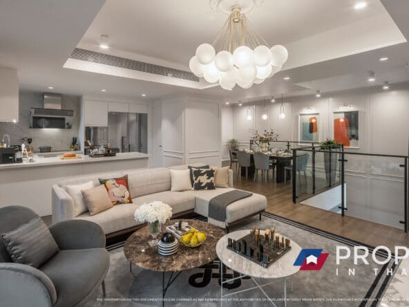 Muniq Sukhumvit 23 Condo for sale in Bangkok (Livingroom with sofas)