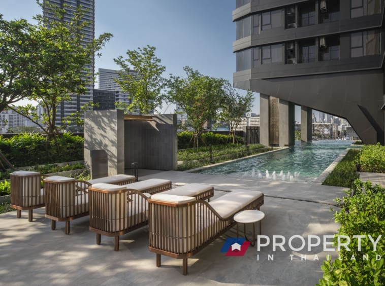 Ananda COCO PARC Property for sale in thailand Bangkok (Bench with pool)