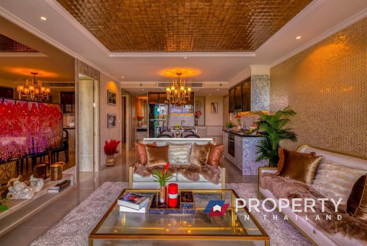 Condo-in-pattaya-a1-bed-for-sale-in-Riviera-Monaco-Livingroom