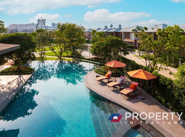 Thailand Realestate in Burasiri Krungthep Kreetha for sale (Pool upper view)