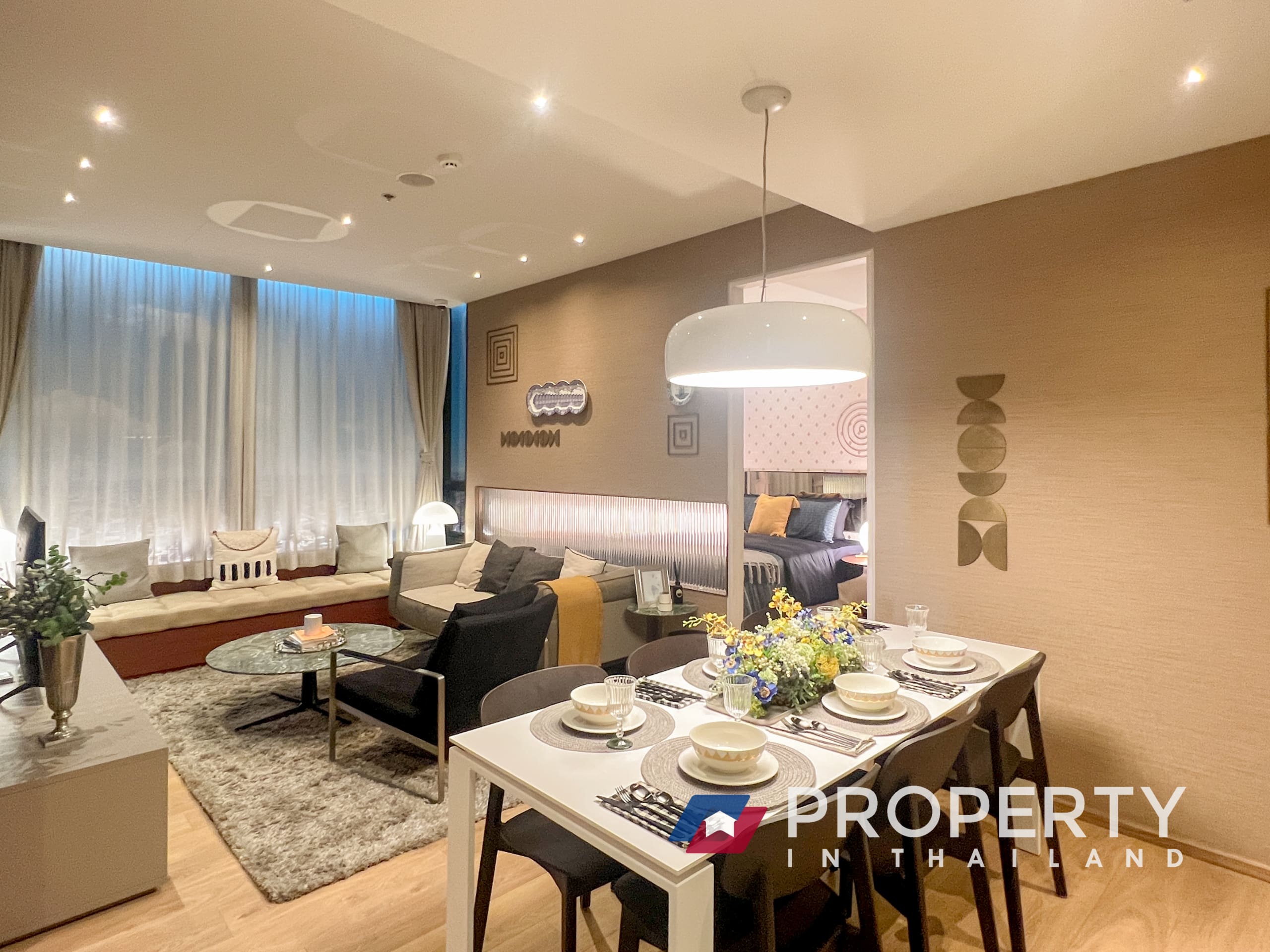 Bangkok property for sale in Thailand Noble Form Thonglor Livingroom