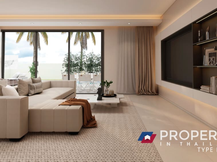 Clover Residence property for sale in thailand Phuket Livingroom