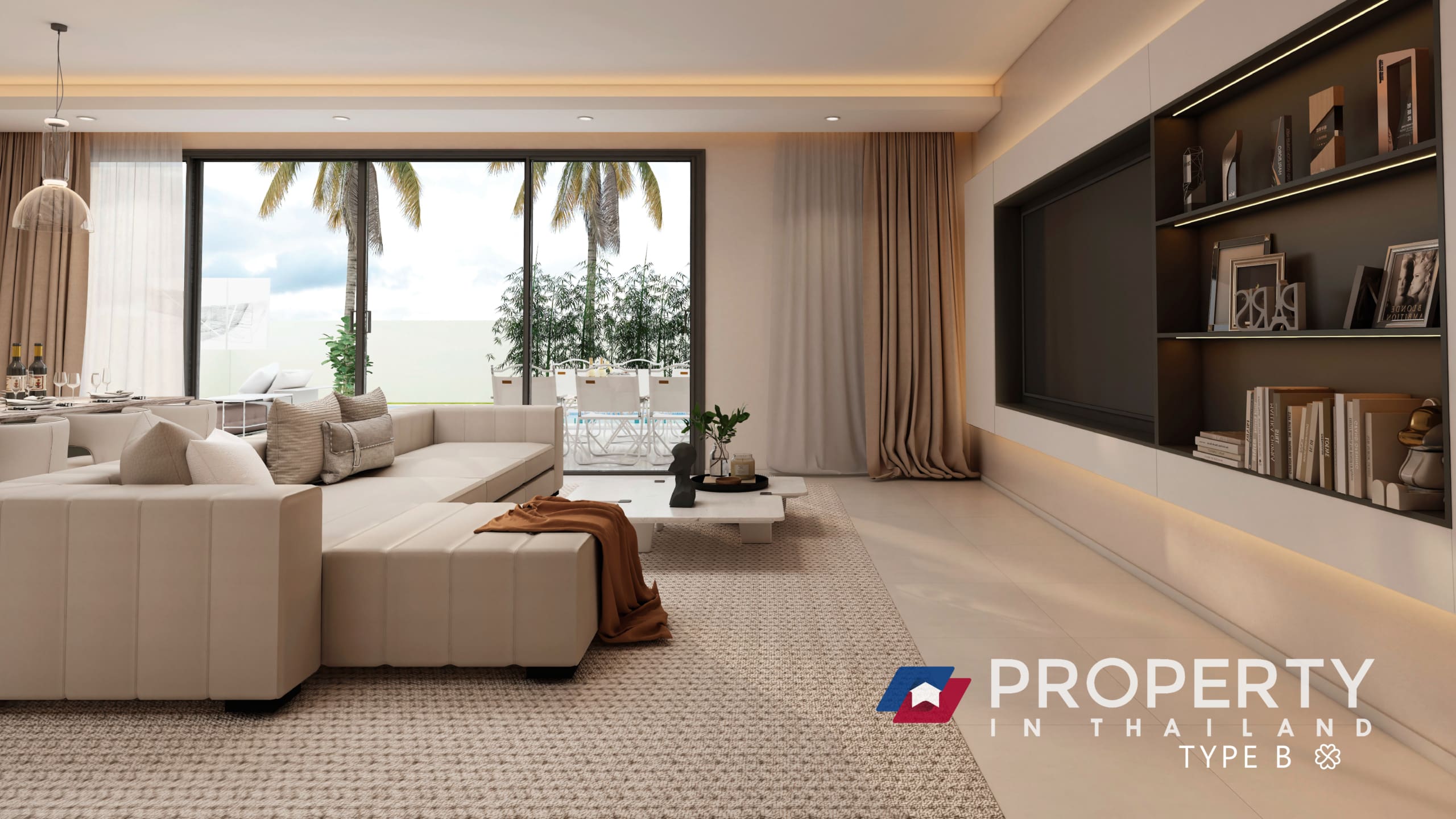 Clover Residence property for sale in thailand Phuket Livingroom