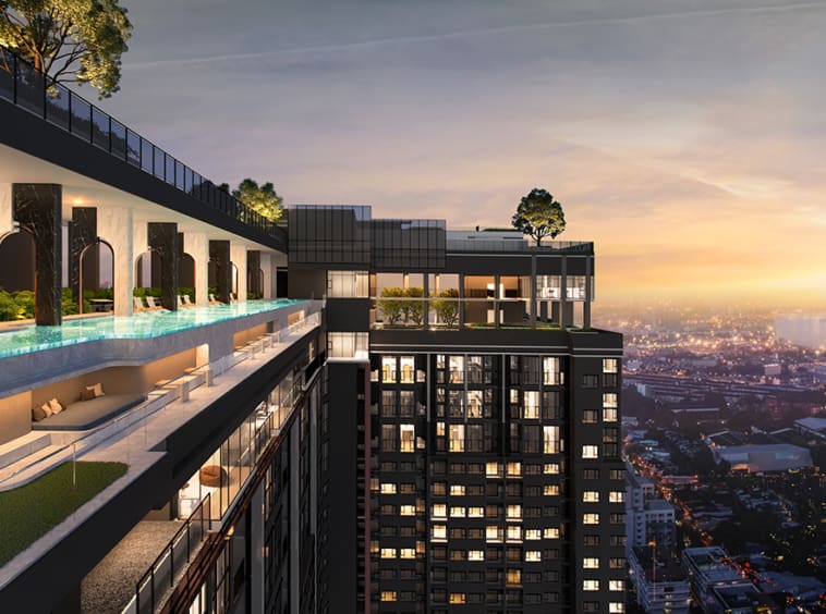 LIFE RAMA4 - ASOKE Condo for sale in Thailand Bangkok pool with lower seating Final