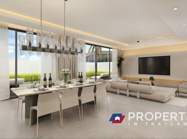 Property for sale in Thailand Phuket Clover Residence Livingroom Diningtable