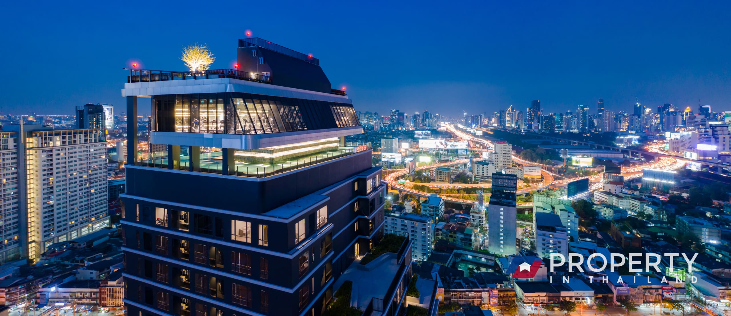 Property for sale in thailand Bangkok Ideo Mobi Rangnam Building View At Night