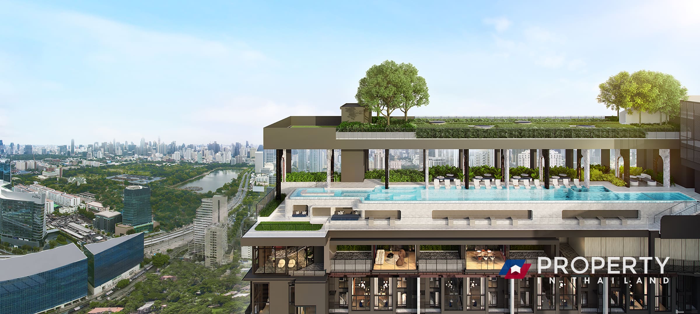 Property in thailand Condo for sale LIFE RAMA4 - ASOKE Bangkok Sky pool